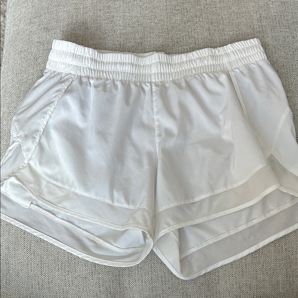 Women's White Athletic Shorts